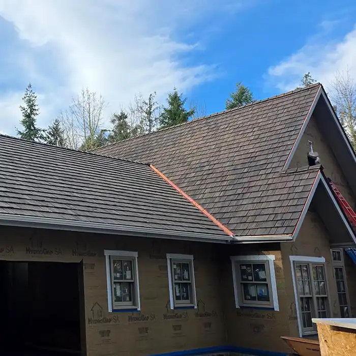 residential roof on new home construction